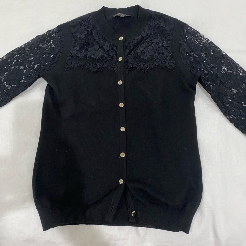 Ted Baker Black Knit Lace Sweater